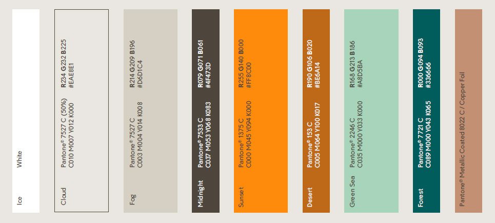 John Horsfall brand colour palette