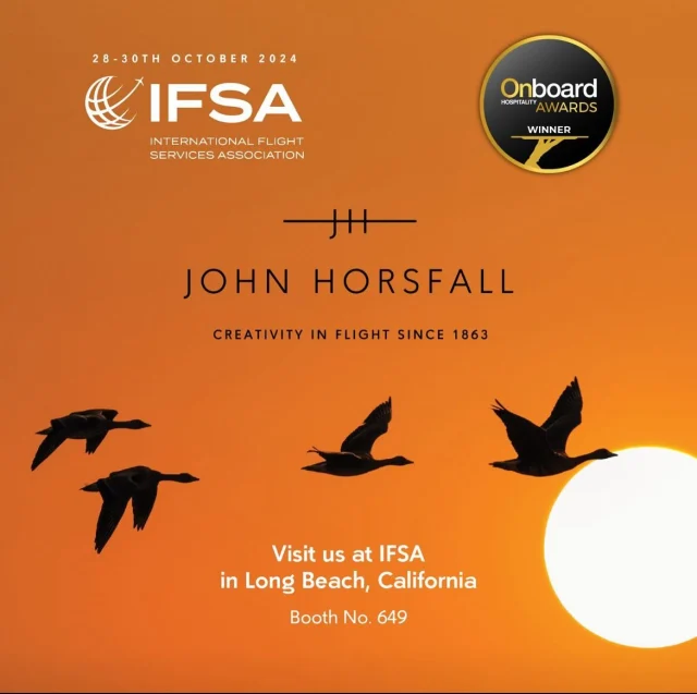 4 WEEKS TO GO! SEE YOU AT IFSA/APEX Global EXPO!🇺🇸✈️
✨The John Horsfall team will be showcasing our innovative onboard textiles and exploring the role of great design; to promote sustainability & enhance brand perception.✨
⏰This year the IFSA EXPO floor open is from 1pm - 5pm on Monday 28th October, as well as all-day Tuesday 29th & Wednesday 30th.⏰
